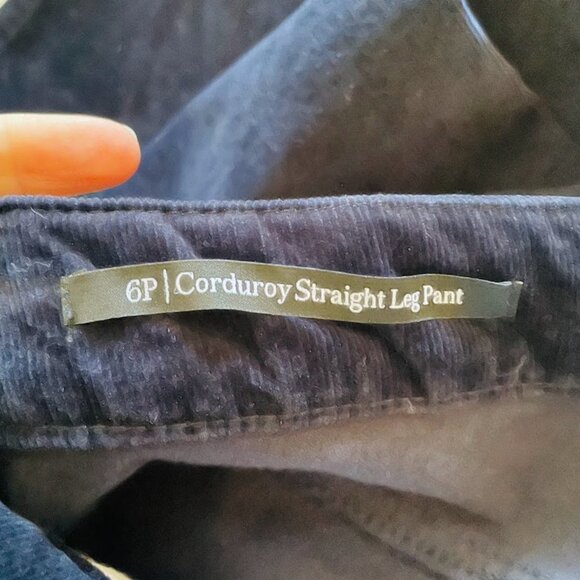 Talbots Pant Trouser Straight Leg Corduroy Navy Blue Winter Classic Knit Sweater - Picture 8 of 10